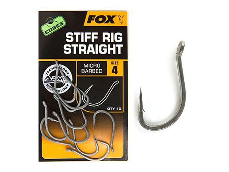 Fox EDGES™ Stiff Rig Straight - Bojlis horog