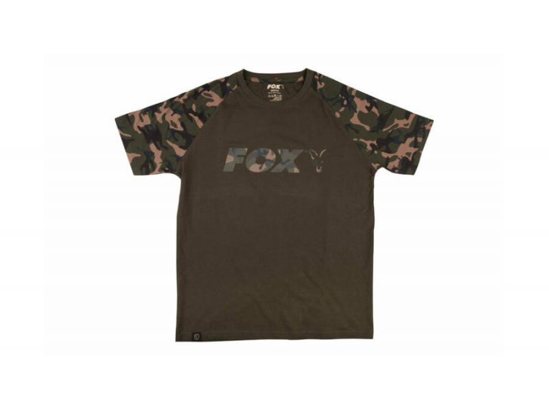 FOX Raglan Khaki/Camo Sleeves T Shirt